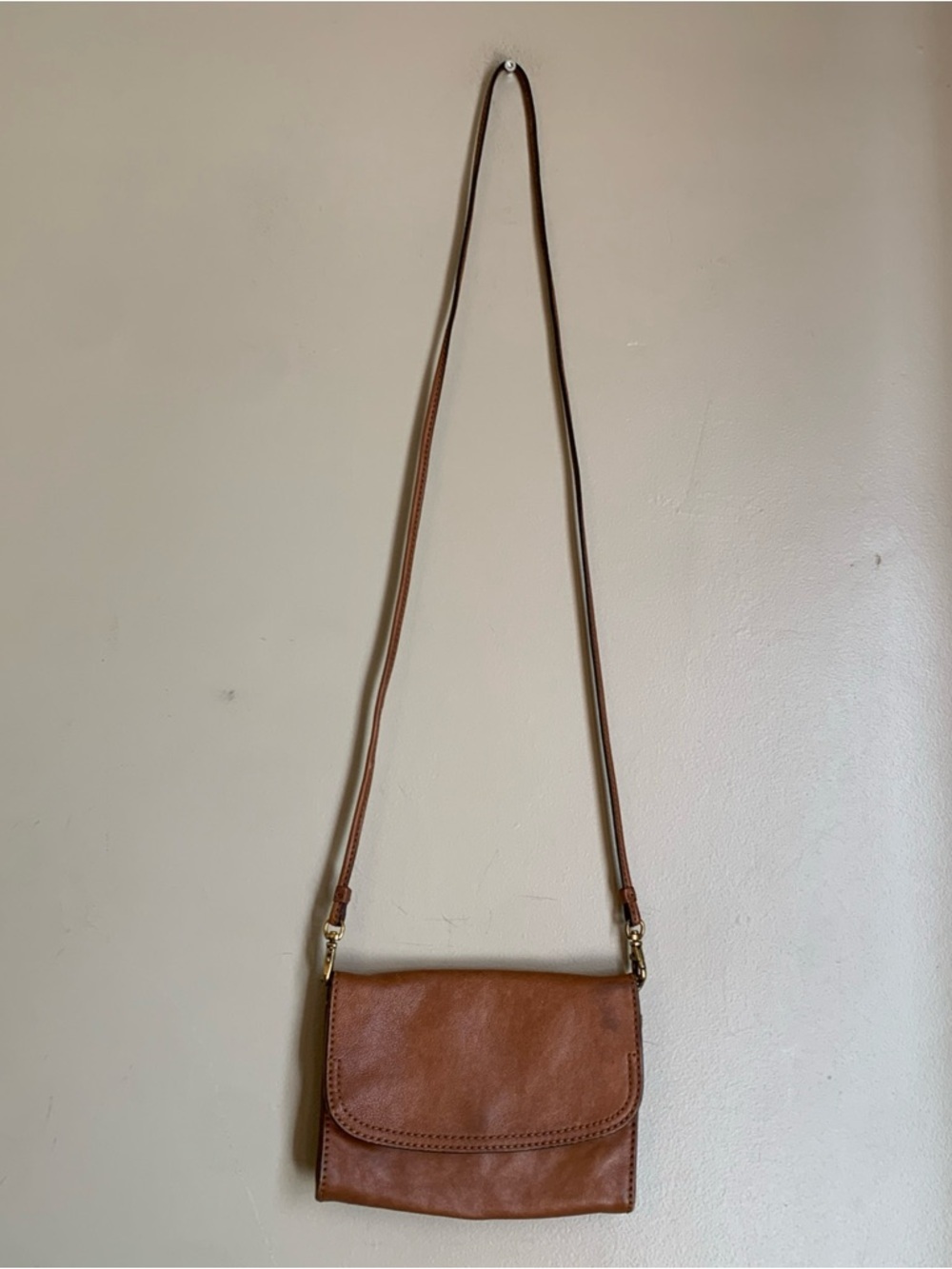 frye crossbody purse handbag leather Tan Mini - Picture 5 of 11